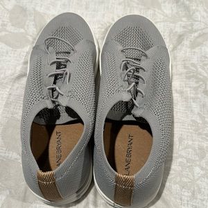 Gray cloth casual shoes size 10W -PRICE DROP